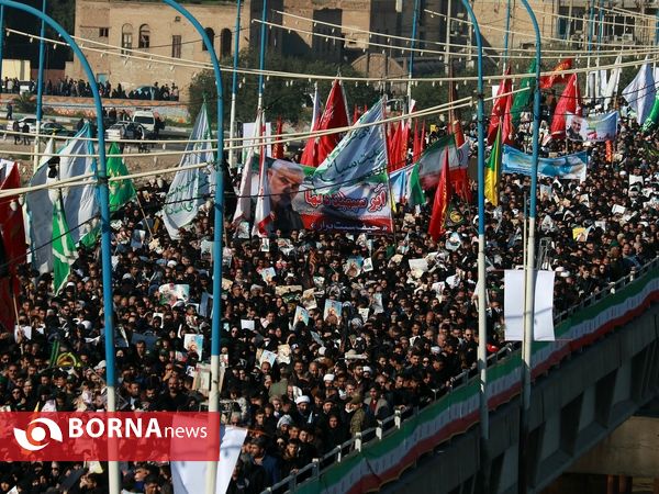 تشییع پیکر مطهر سردار سلیمانی و ابومهدی المهندس در اهواز(2)