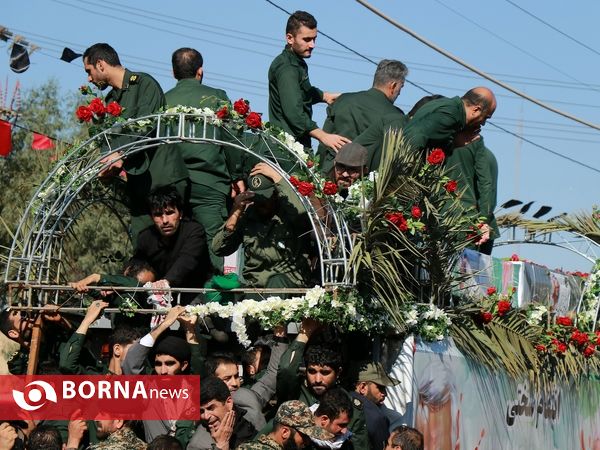 تشییع پیکر مطهر سردار سلیمانی و ابومهدی المهندس در اهواز(1)