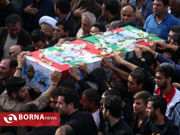 تشییع پیکر 2 شهید مدافع حرم در رشت