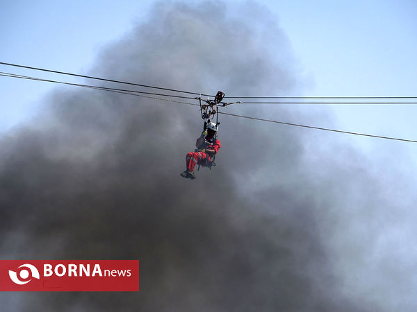 مانور آتش نشانی و ایمنی در مشهد