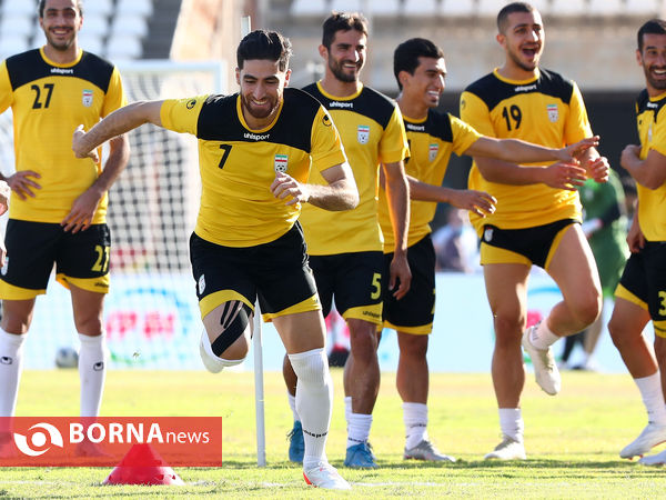 تمرین تیم ملی فوتبال در بیروت