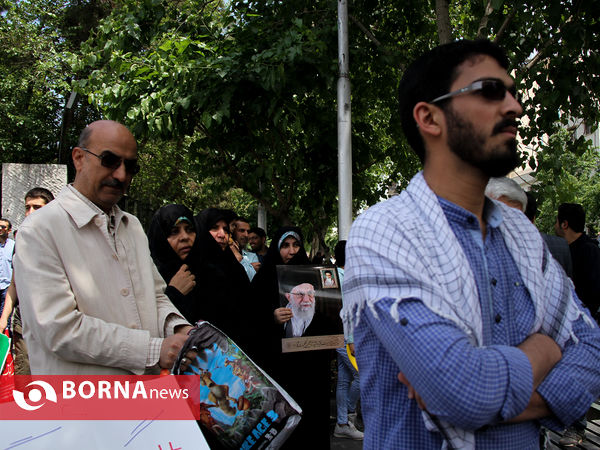 راهپیمایی نمازگزاران تهرانی در اعتراض به اقدام ترامپ