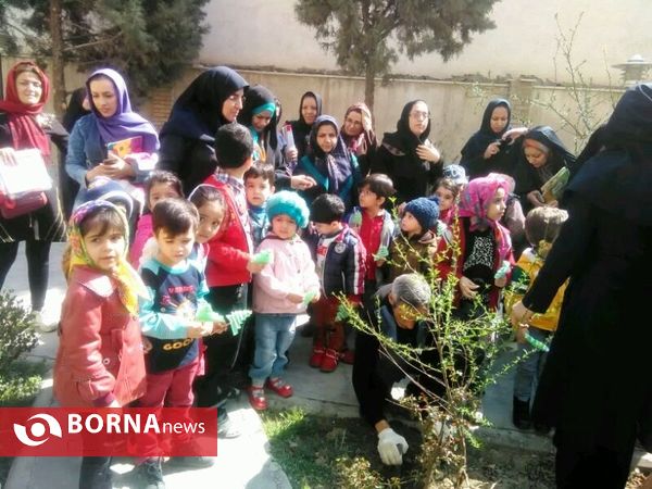 جشن درختکاری کتابخانه مرکزی شهرستان قدس