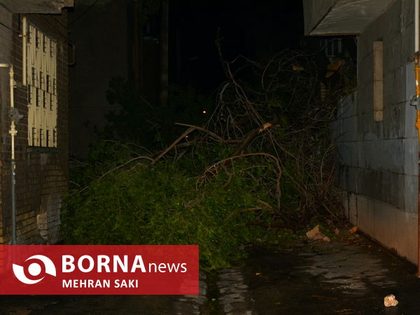خسارت های باران و طوفان در اراک