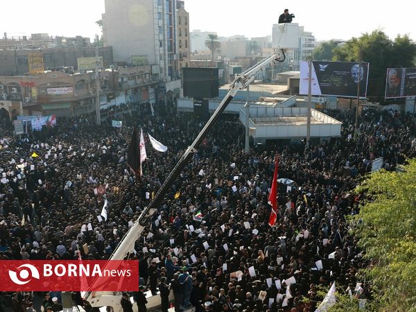 تشییع پیکر مطهر سردار سلیمانی و ابومهدی المهندس در اهواز(2)