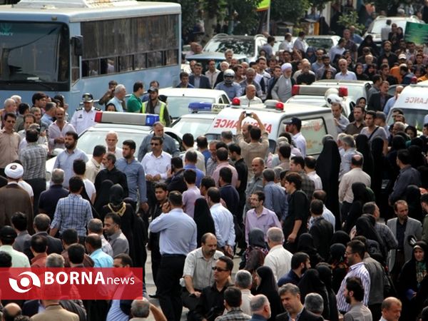 تشییع پیکر جان‌باختگان گیلانی فاجعه منا در رشت