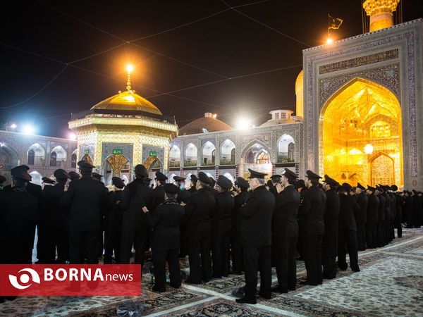 مراسم خطبه خوانی شب عاشورا در حرم رضوی