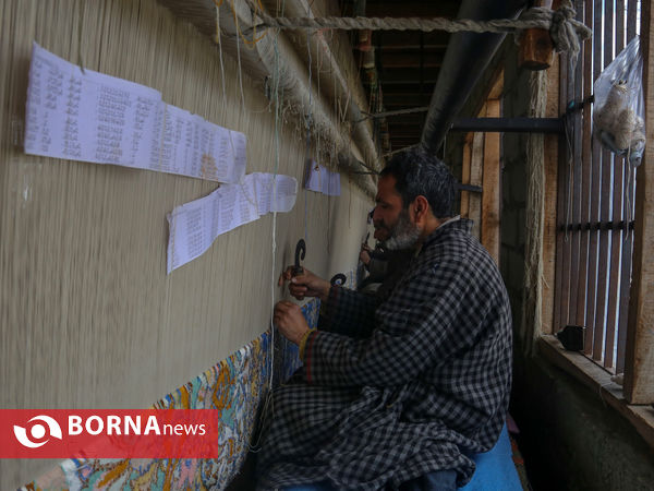 قالی بافی در کشمیر هند