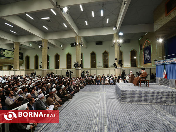 دیدار اعضای کنگره نقش شیعه درگسترش‌علوم‌اسلامی با رهبرانقلاب