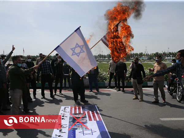 راهپیمایی خودرویی روز قدس در میادین اصلی تهران