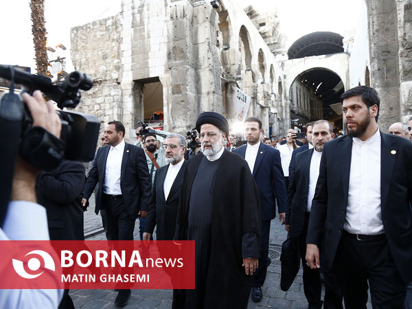 بازدید رییس جمهور از مسجد امویی دمشق