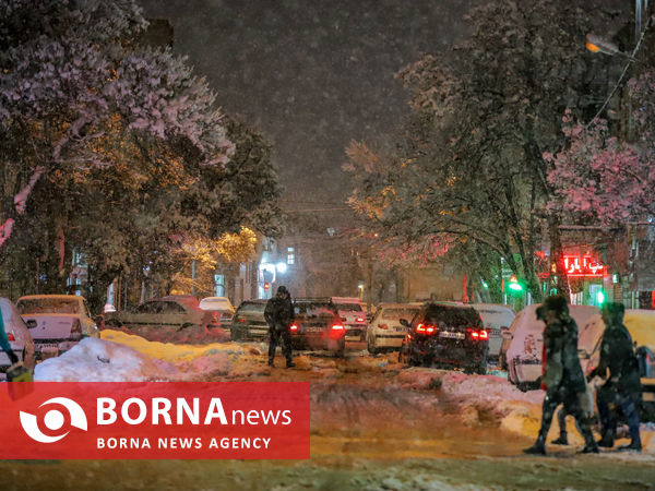 بارش شدید برف در اراک