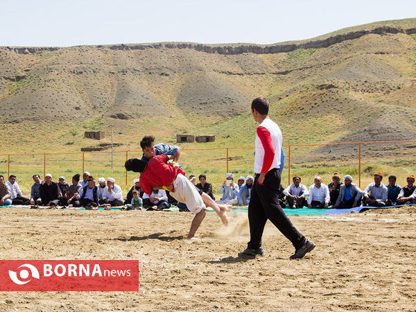 برگزاری مسابقات کشتی آلیش در روستای مرزی کلاته ابریشم بخش جرگلان