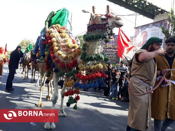 مراسم نمادین ورود کاروان اسرای دشت کربلا در ورامین