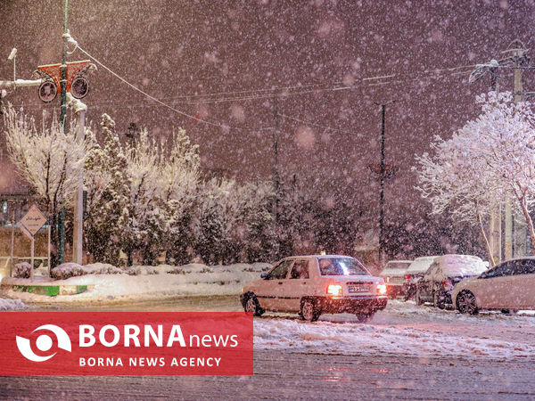 بارش شدید برف در اراک