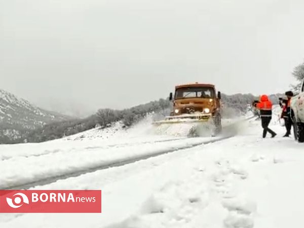 بارش برف در یاسوج