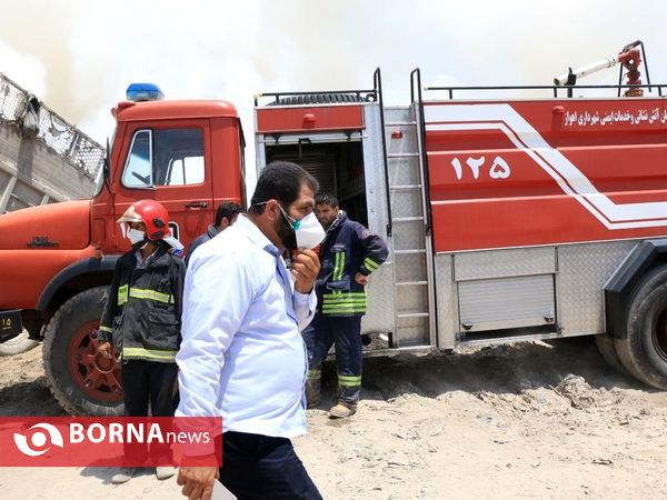 آتش سوزی در سایت دفع زباله سفیره اهواز