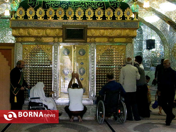 مراسم تجلیل از جانبازان در حرم سیدعلاالدین حسین (ع)