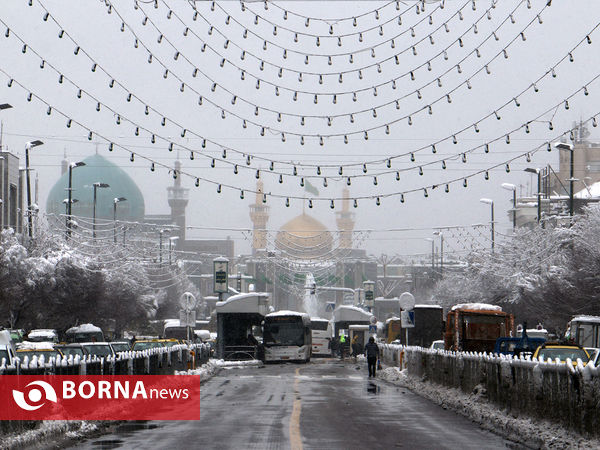 مشهد زیر چتر برف