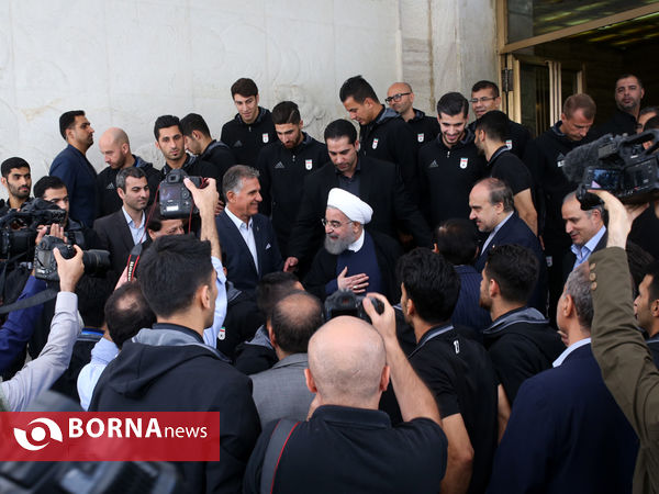 دیدار تیم ملی فوتبال با دکتر روحانی