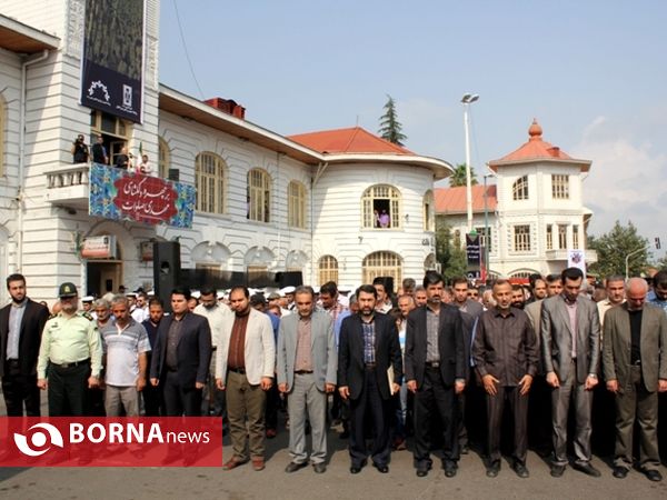 تشییع پیکر جان‌باختگان گیلانی فاجعه منا در رشت