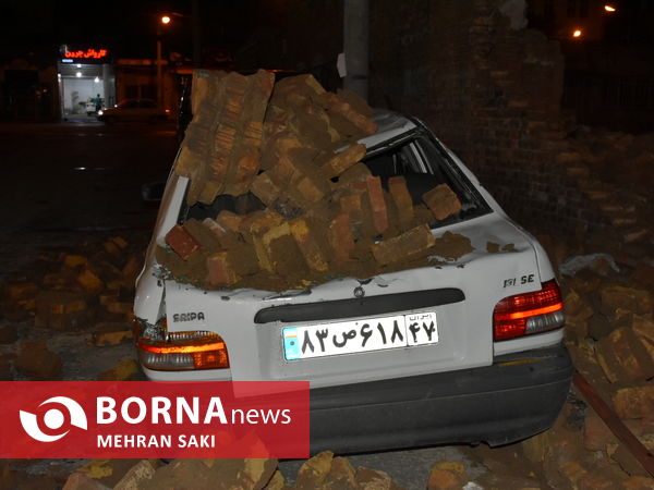 خسارت های باران و طوفان در اراک