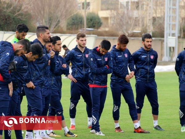 در حاشیه تمرینات تیم فوتبال سپیدرود رشت در اصفهان