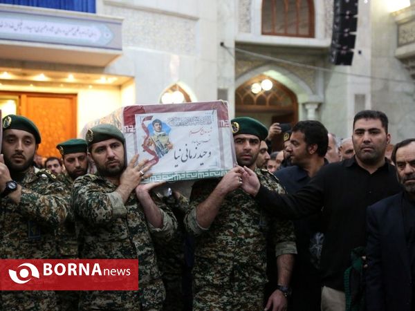 مراسم وداع دوتن از همرزمان سردار سلیمانی_ حرم امام خمینی(ره)