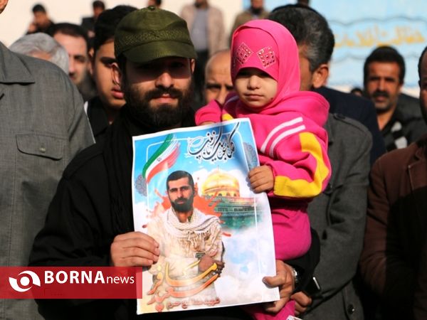 مراسم تشییع پیکر دو شهید گیلانی مدافع حرم