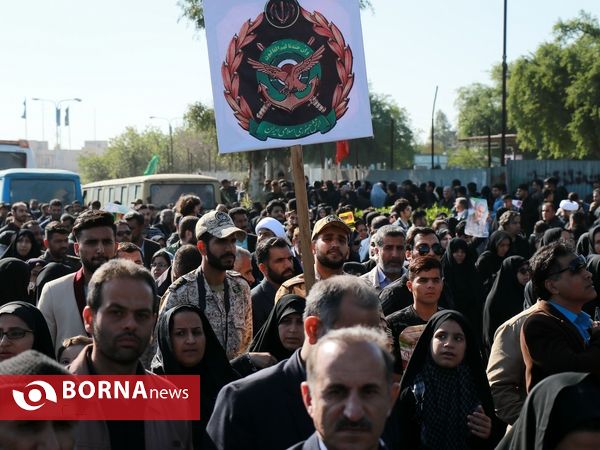 تشییع پیکر مطهر سردار سلیمانی و ابومهدی المهندس در اهواز(1)