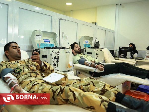 اهدای خون به زلزله‌زدگان کرمانشاه