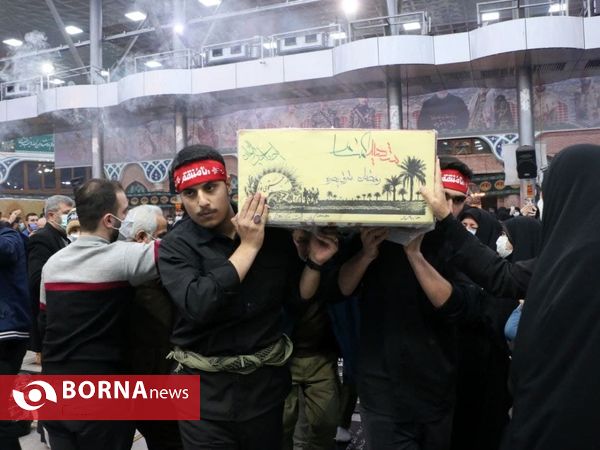 مراسم وداع با شش شهید گمنام در رشت