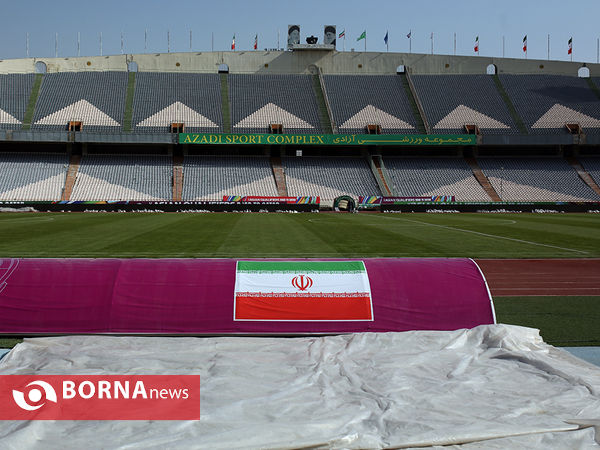 آماده سازی ورزشگاه آزادی برای بازی ایران و عراق