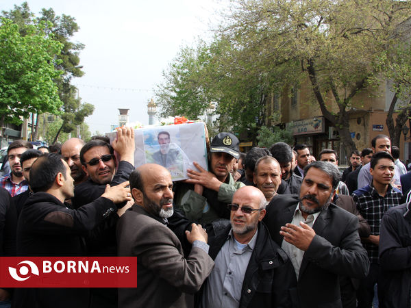 آیین تشییع جان باختگان سقوط هلی‌کوپتر اورژانس فارس