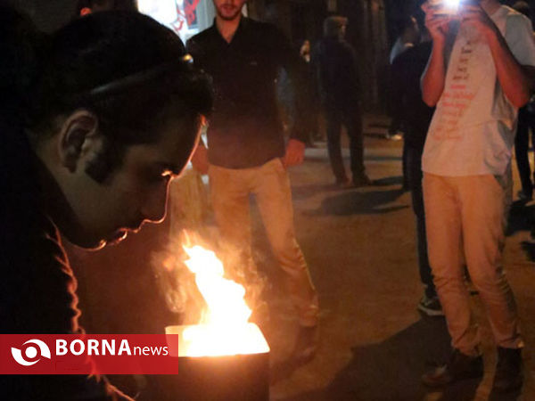 شمع های چهل منبر در سوگ امام حسین(ع)- لاهیجان