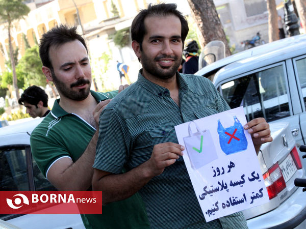 دوچرخه سواری سازمان های مردم نهاد جوانان فارس به مناسبت هفته محیط زیست