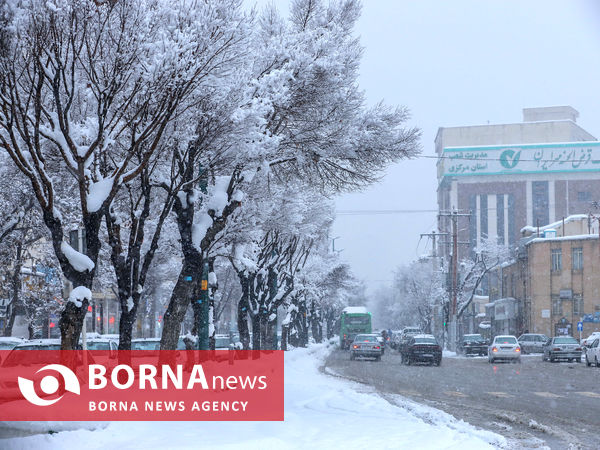 بارش شدید برف در اراک