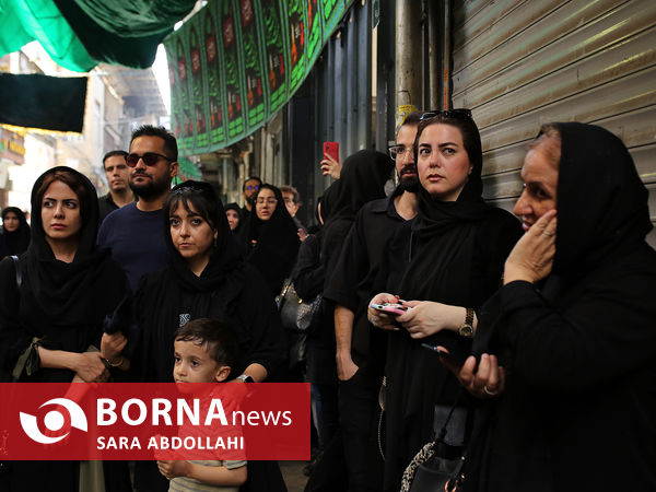 عزاداری روز تاسوعای حسینی علیه السلام در بازار تهران 
