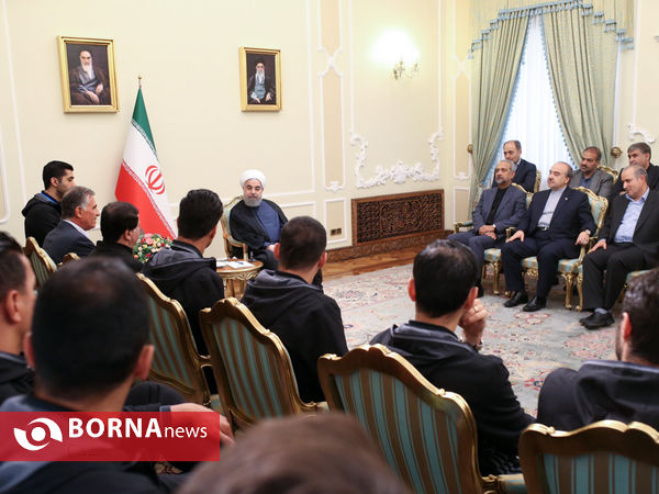دیدار تیم ملی فوتبال با دکتر روحانی
