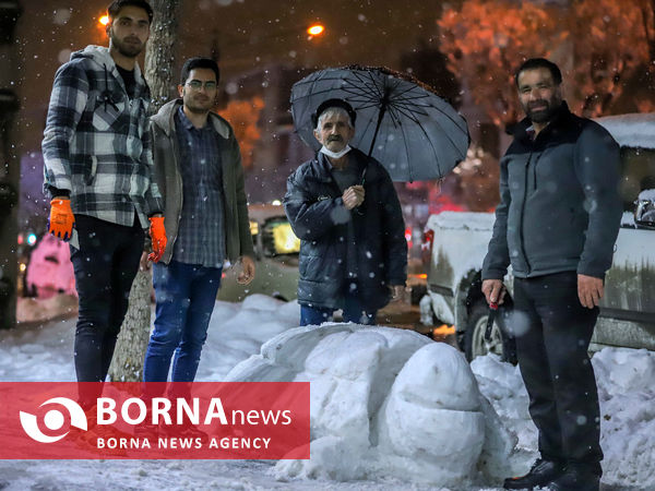 بارش شدید برف در اراک