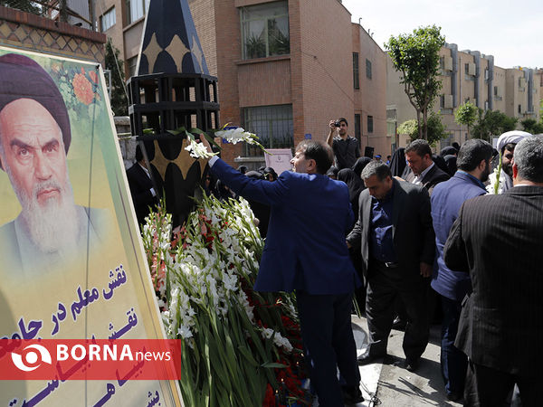 مراسم گلباران محل شهادت استاد مطهری