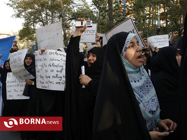 تجمع دانشجویی در اعتراض به فاجعه انسانی میانمار