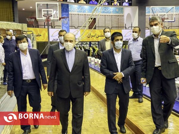 حضور وزیر وزرش در آیِین پویش کمک مومنانه قهرمانان و پهلوانان