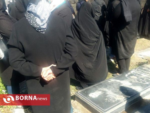 حاشیه مراسم تدفین اهورا کودک 2 ساله گیلانی