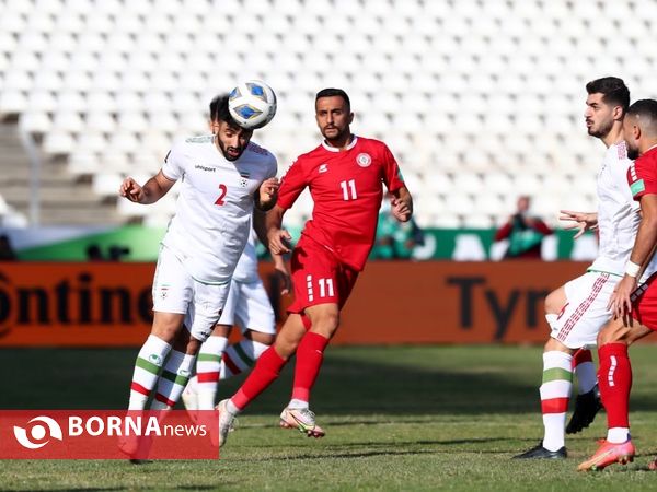 دیدار تیم های ملی فوتبال لبنان و ایران