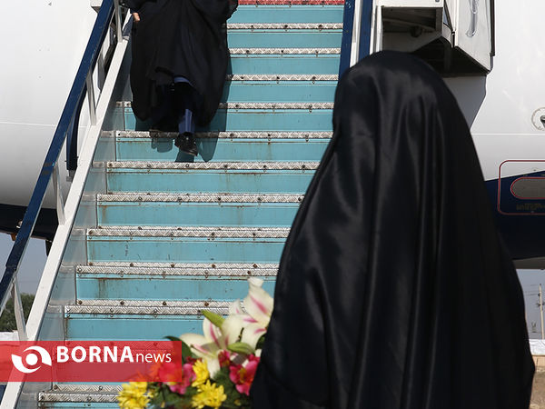 ورود رئیس جمهوری  به استان همدان