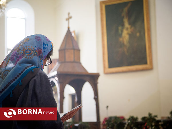 مراسم سال نو میلادی در کلیسای مریم مقدس