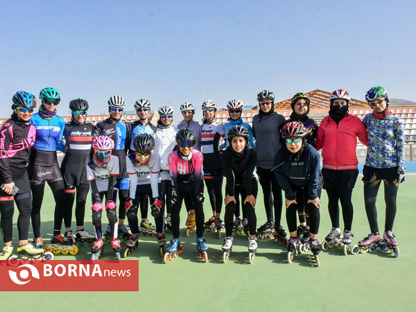 تمرین اسکیت بازان استان مرکزی با حضور جمعی از بازیکنان تیم ملی