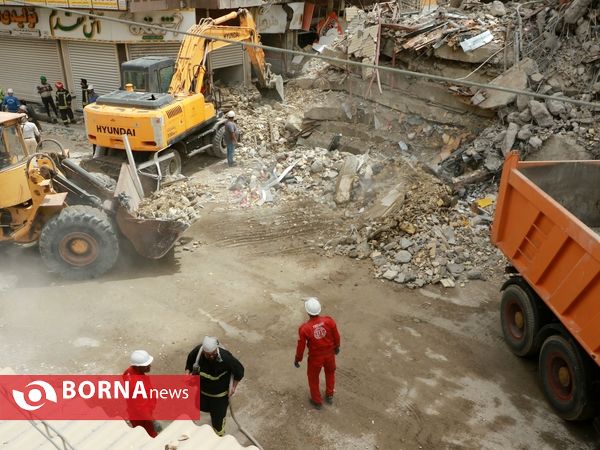 روز  دوم حادثه ساختمان متروپل آبادان