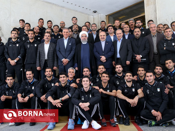 دیدار تیم ملی فوتبال با دکتر روحانی